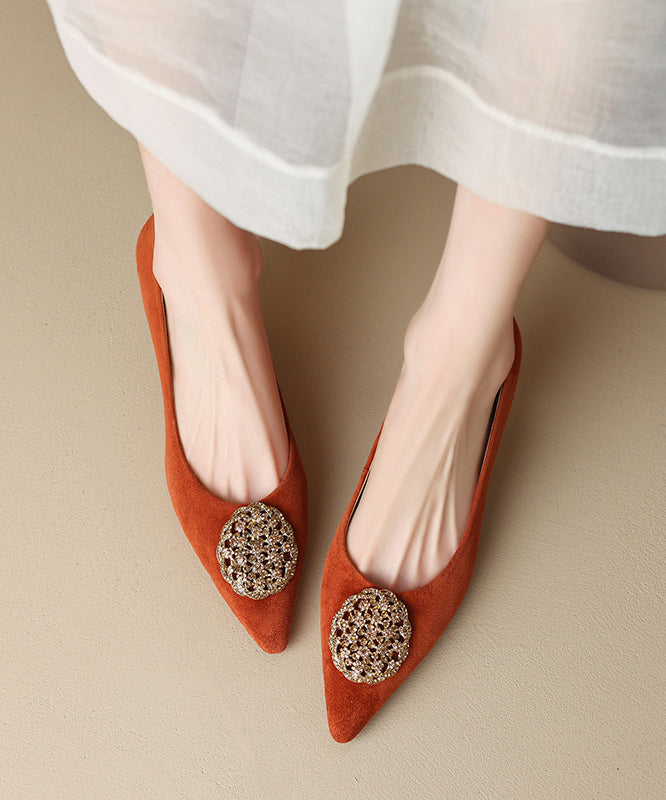 Ladies Low Heel Pointed Toe Shoes