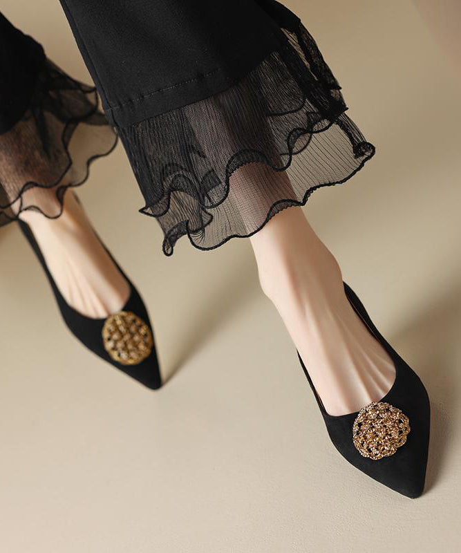 Ladies Low Heel Pointed Toe Shoes - Luxivelle