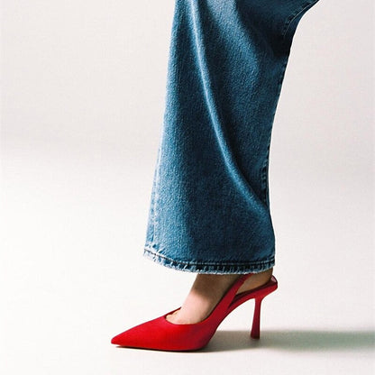 Ladies Low Heel Slingback Pumps
