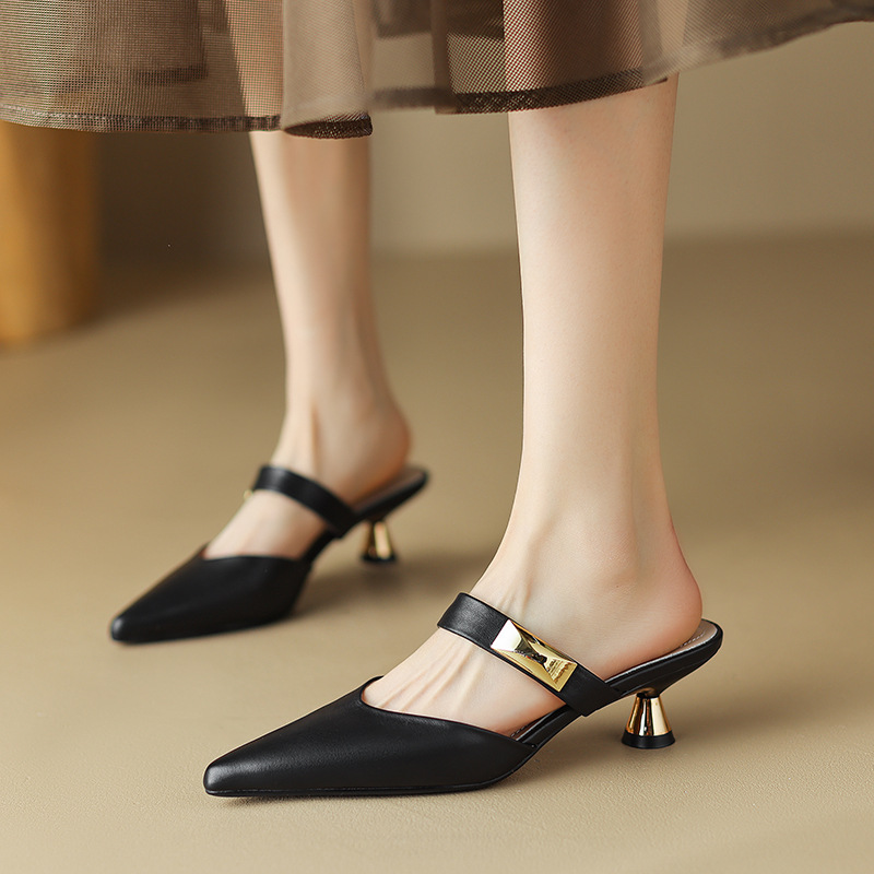 Comfortable Low Heel Slip On Shoes - Luxivelle
