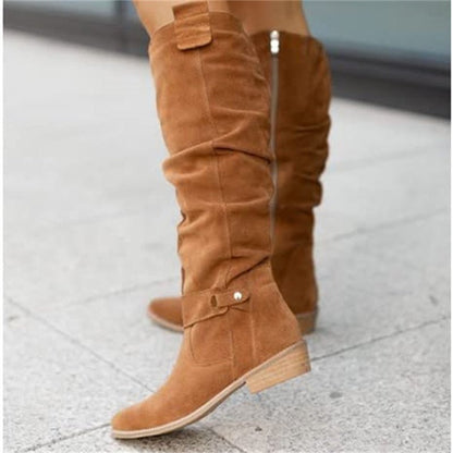 Tall Slouchy Womens Leather Boots
