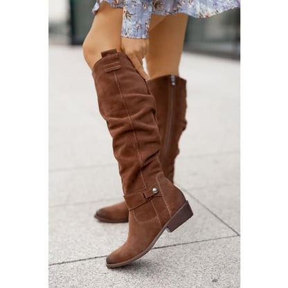 Tall Slouchy Womens Leather Boots
