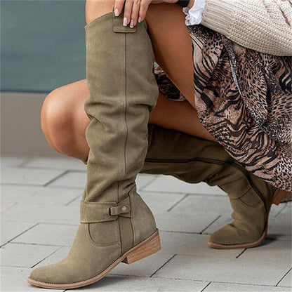 Tall Slouchy Womens Leather Boots