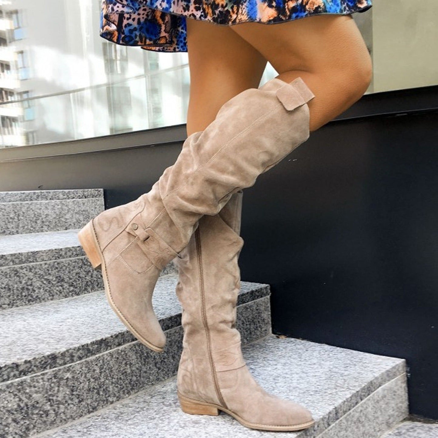 Tall Slouchy Womens Leather Boots