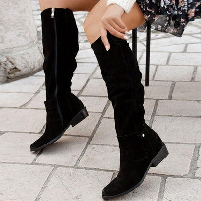 Tall Slouchy Womens Leather Boots