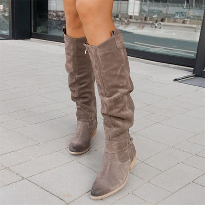 Tall Slouchy Womens Leather Boots