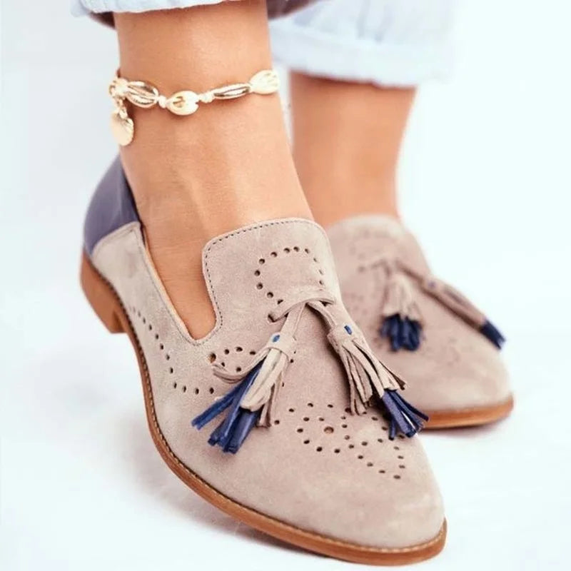 Ladies Slip On Loafers Flat Shoes - Luxivelle