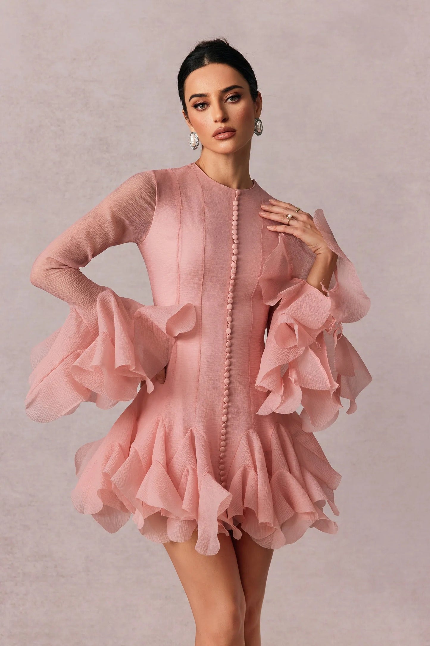 Short Ruffle Mini Dress for Women