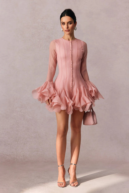 Short Ruffle Mini Dress for Women