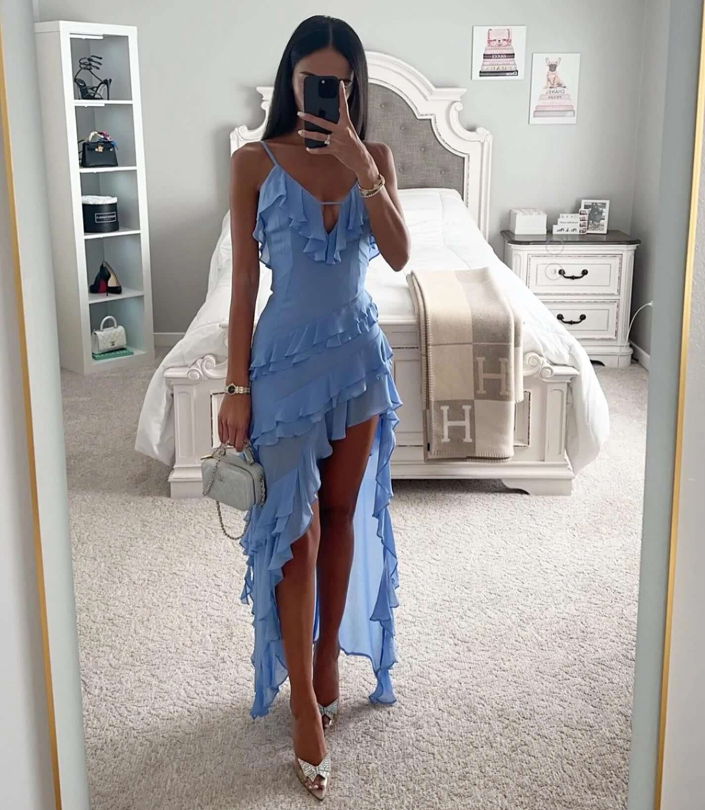 Elegant Long Dress with Ruffles for Women
