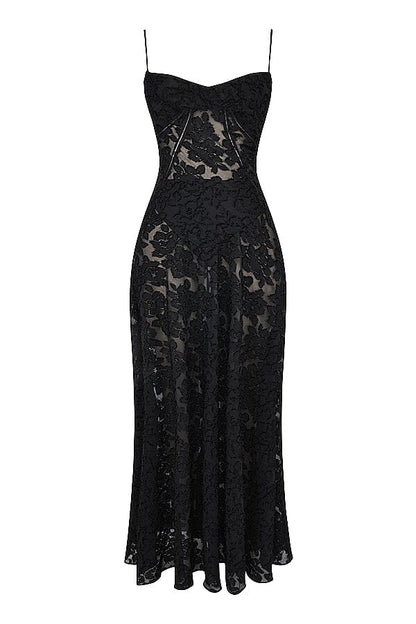 Long Floral Women's Evening Gown Wedding Guest