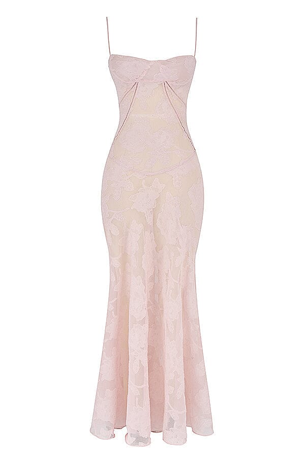 Long Floral Women's Evening Gown Wedding Guest