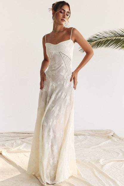 Long Floral Women's Evening Gown Wedding Guest