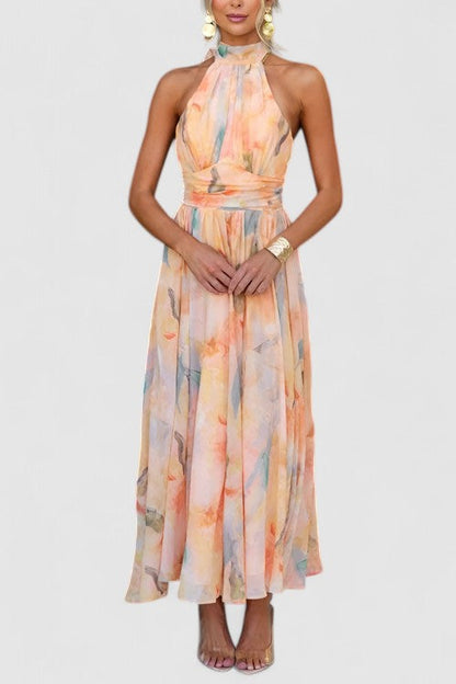 Long Sleeve Floral Sundress for Women Summer