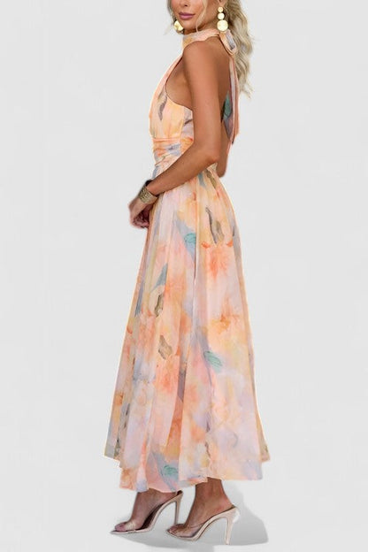 Long Sleeve Floral Sundress for Women Summer