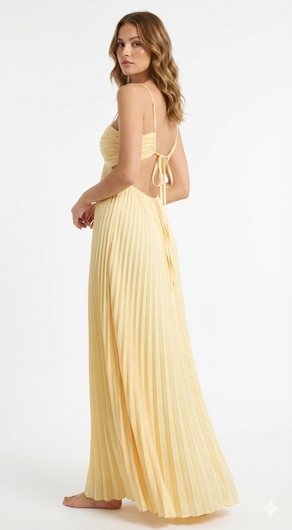 Flowy Long Sleeveless Halter Dress for Women