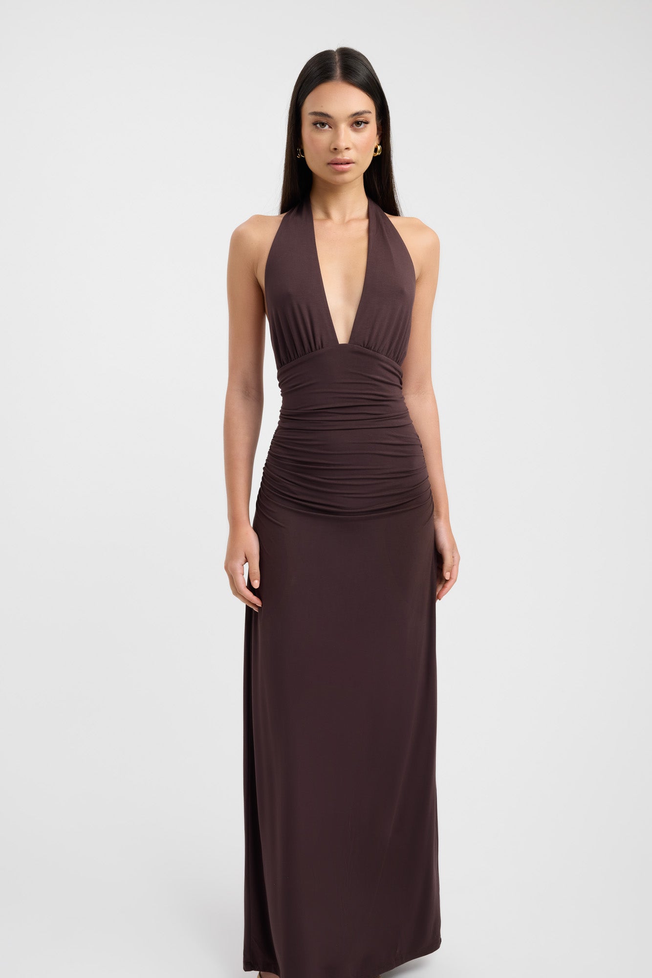 Women's Long Sleeveless Halter Neck Dress