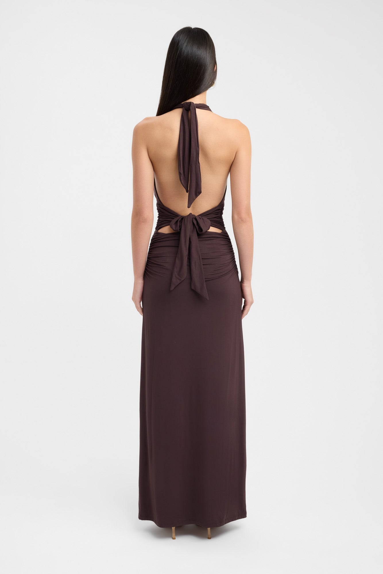 Women's Long Sleeveless Halter Neck Dress