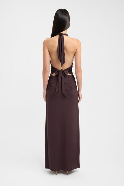 Women's Long Sleeveless Halter Neck Dress