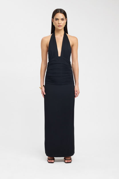 Women's Long Sleeveless Halter Neck Dress