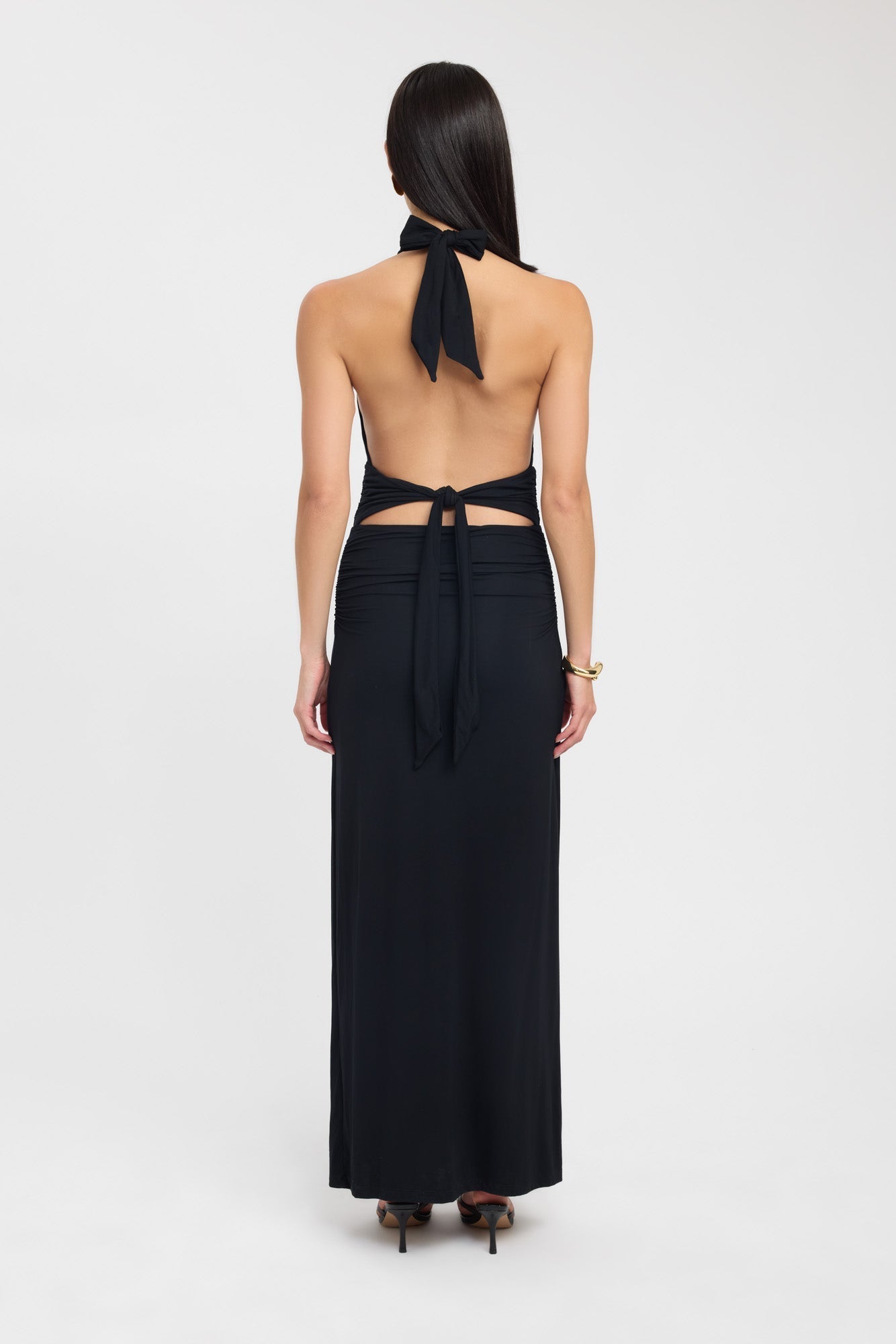 Women's Long Sleeveless Halter Neck Dress