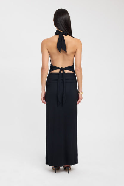 Women's Long Sleeveless Halter Neck Dress