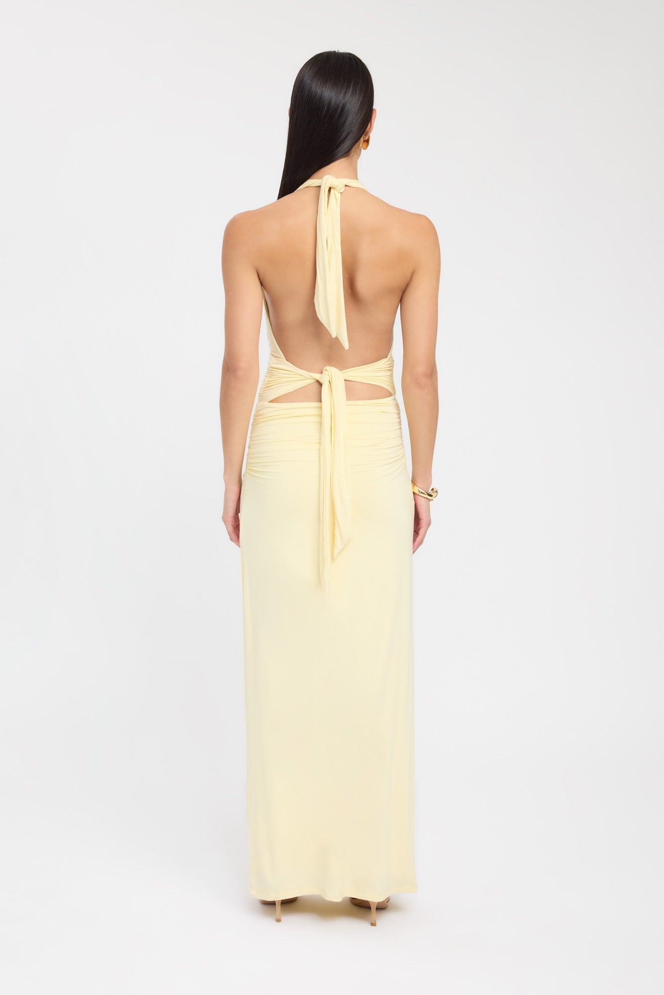Women's Long Sleeveless Halter Neck Dress