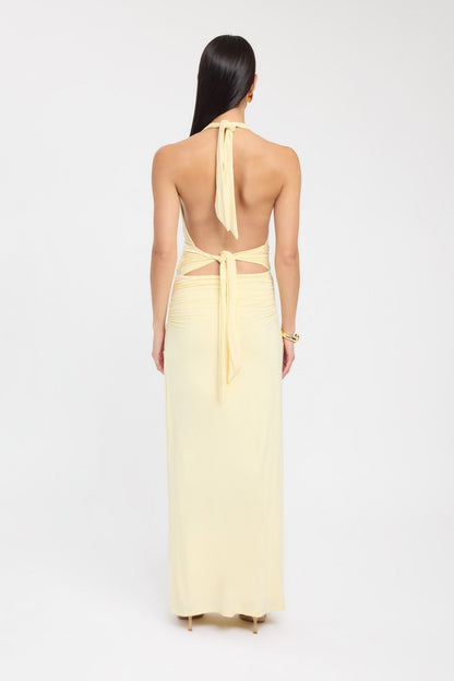 Women's Long Sleeveless Halter Neck Dress