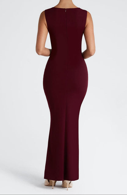 Women's Long Bodycon Square Neck Dress