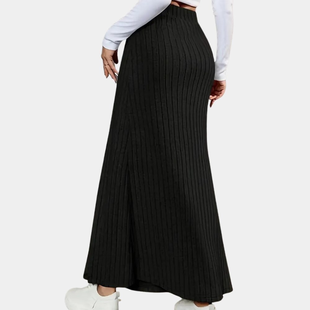 Elegant Women's Floor Length Maxi Skirt with Slit