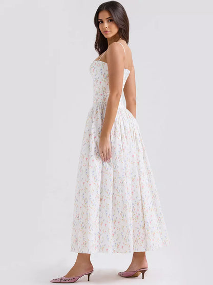 Ladies' Fit Floral Corset Dress for Party