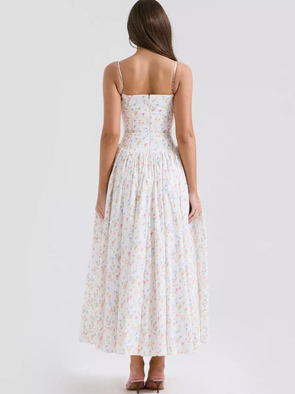 Ladies' Fit Floral Corset Dress for Party