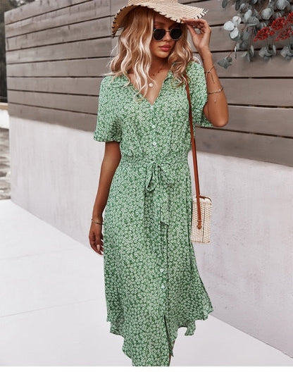 Women's Floral Midi Summer Dress | Easy Wear