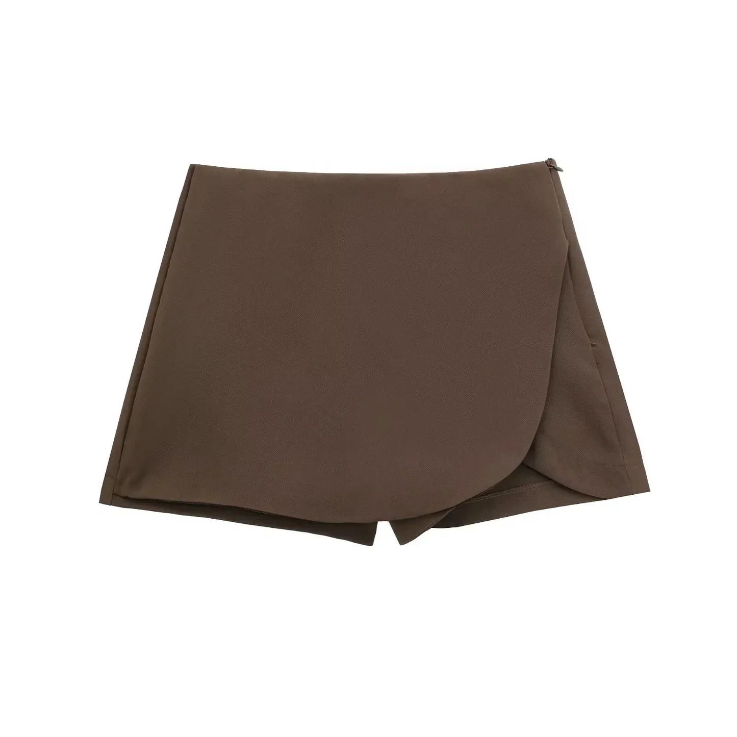 Short High Waisted Asymmetrical Mini Skirt
