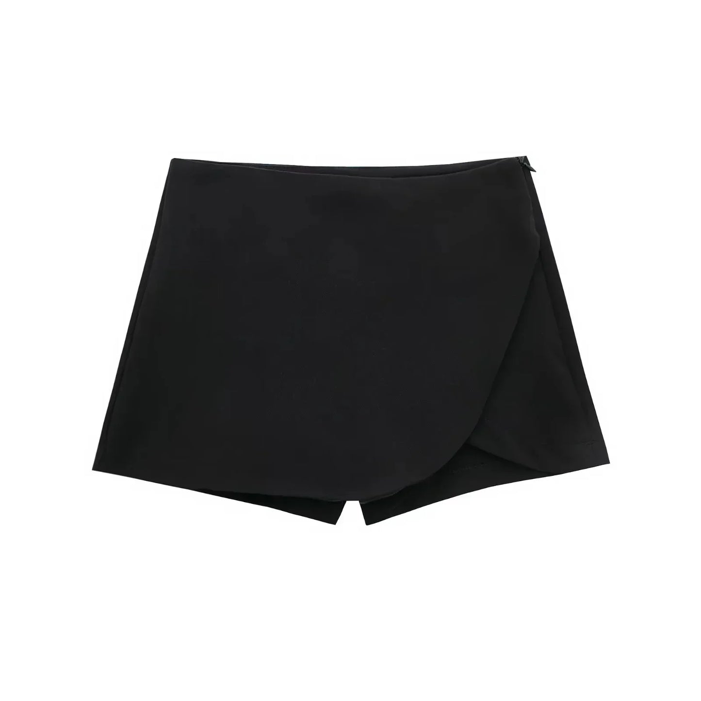 Short High Waisted Asymmetrical Mini Skirt
