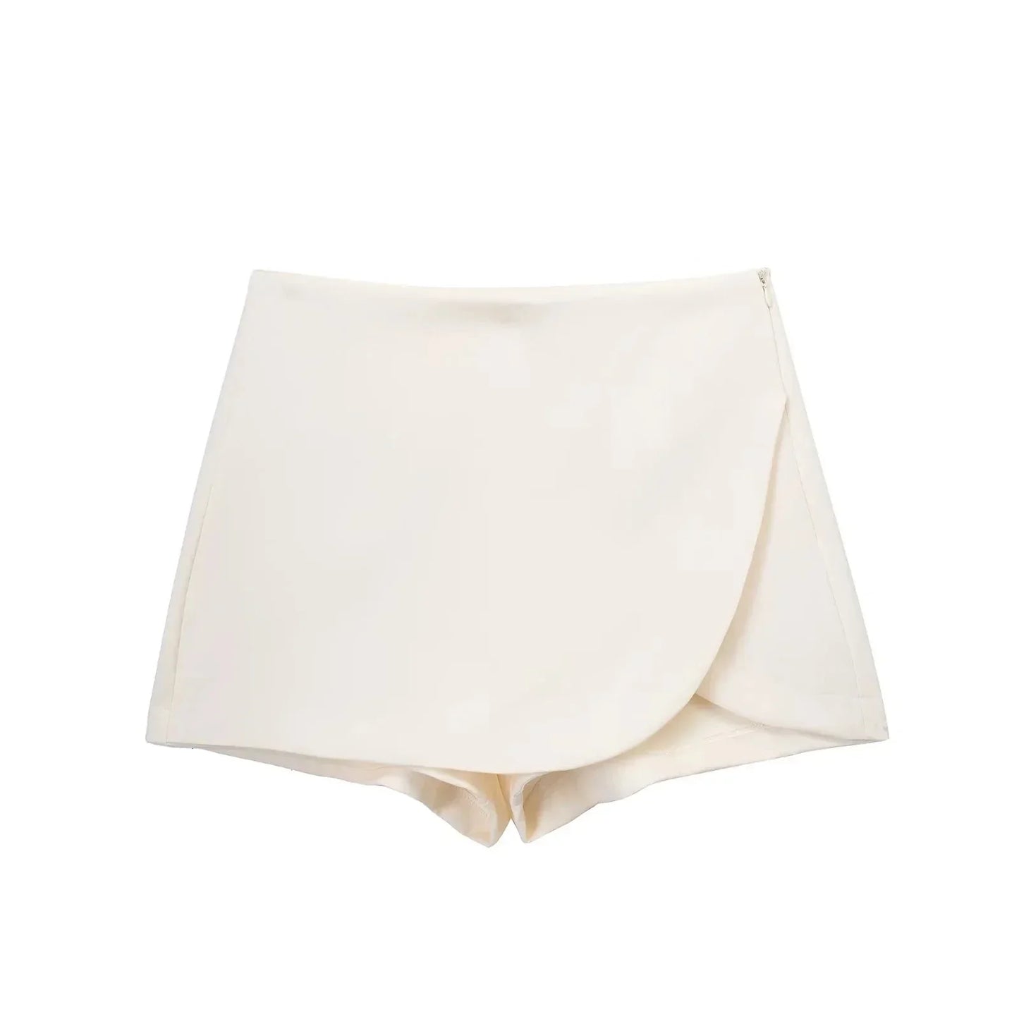 Short High Waisted Asymmetrical Mini Skirt