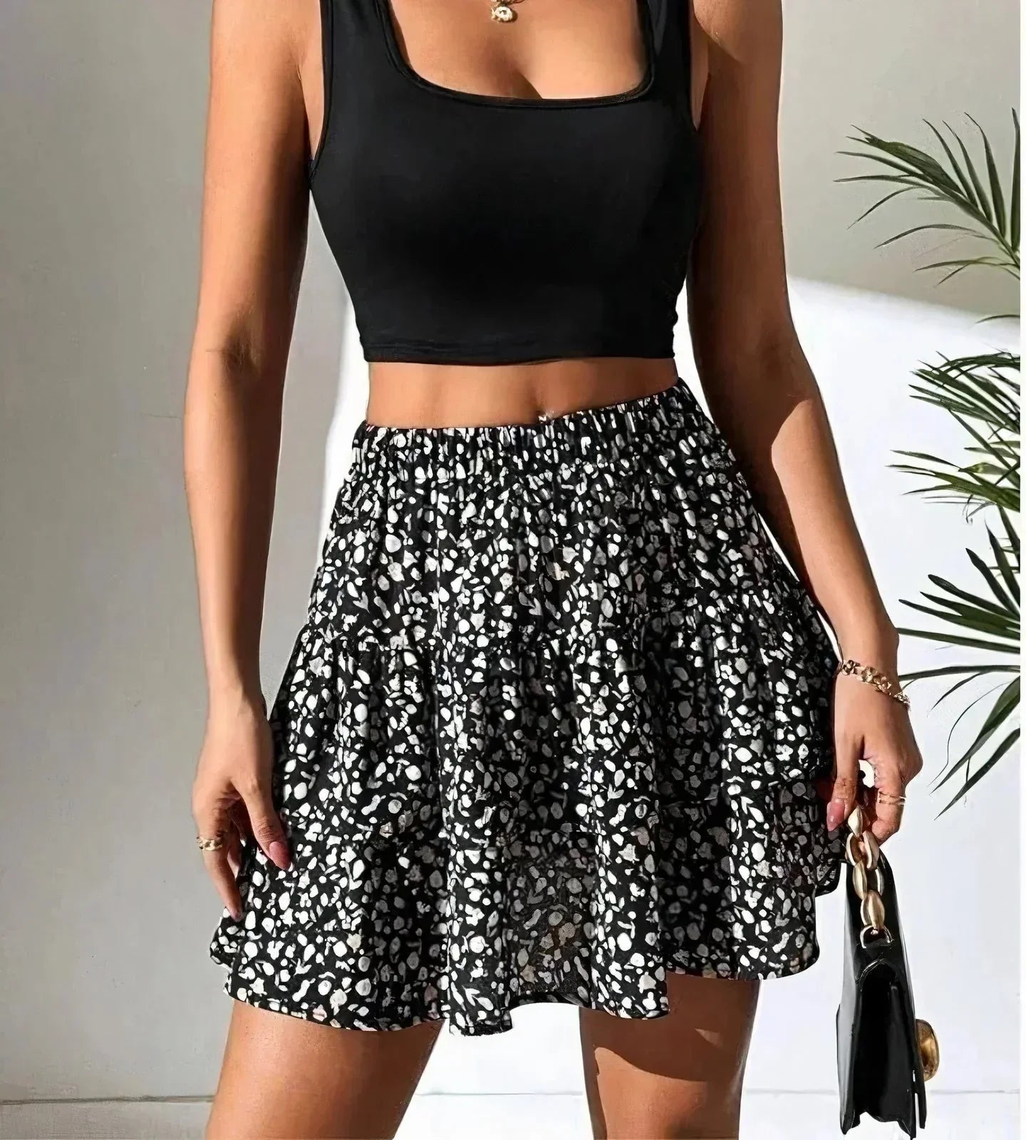 Short Flowy A Line Skirt for Women Summer