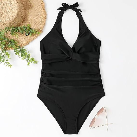 Women's Classic Halter Neck Swimsuit