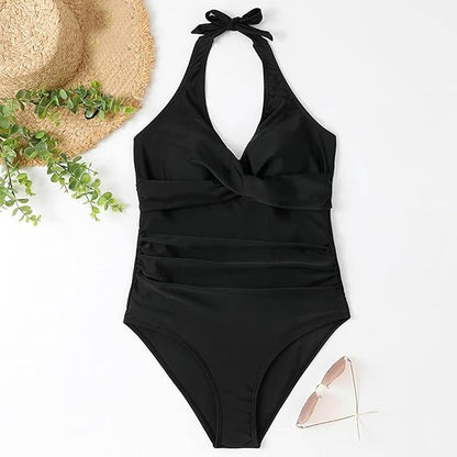 Women's Classic Halter Neck Swimsuit