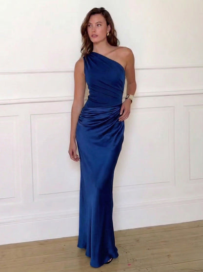 Elegant Ladies One Shoulder Evening Gown