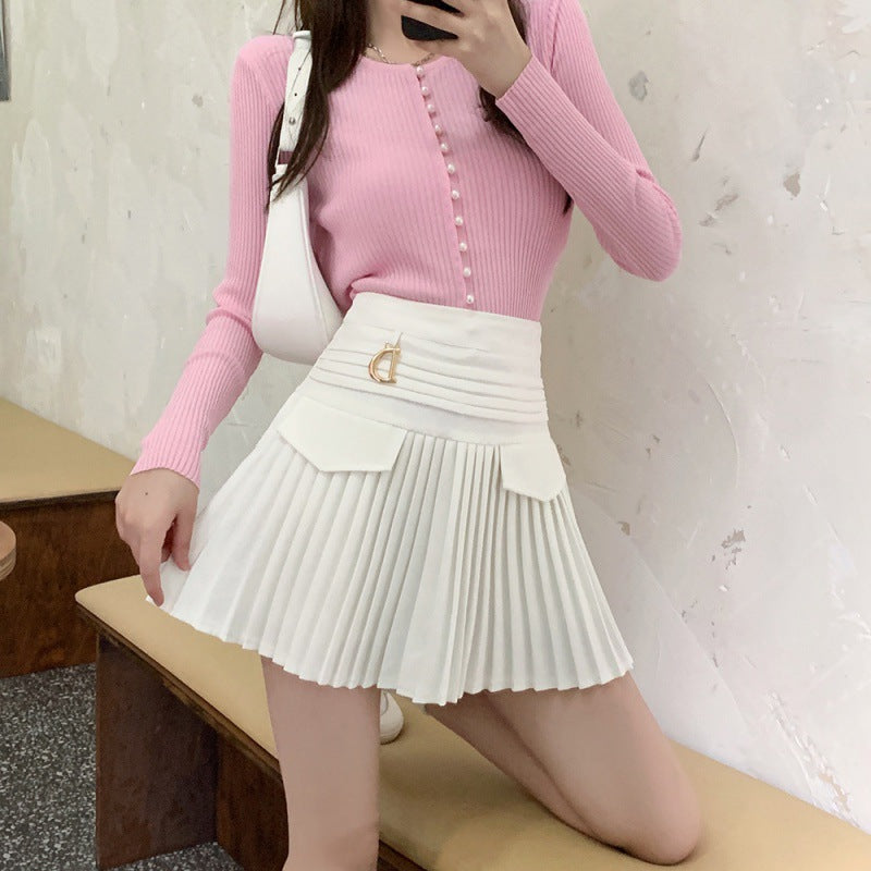 Flirty High Waisted Mini Skirt with Pockets