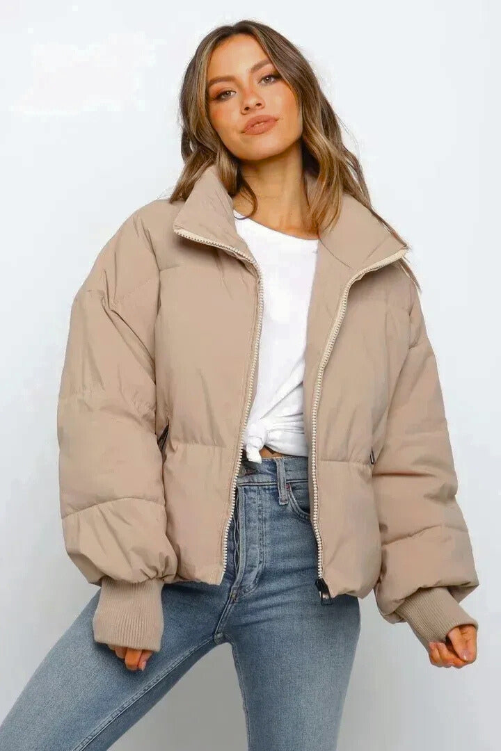 Warm Women's Quilted Puffer Coat - Luxivelle