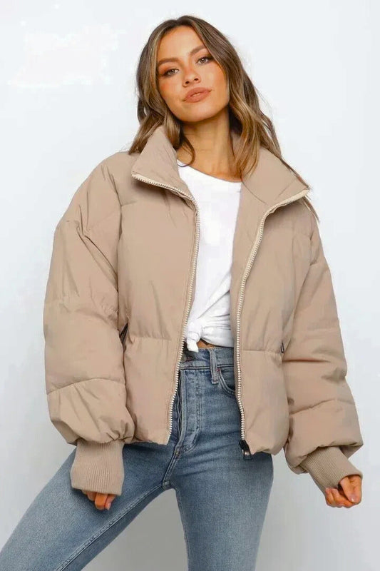 Warm Women's Quilted Puffer Coat - Luxivelle