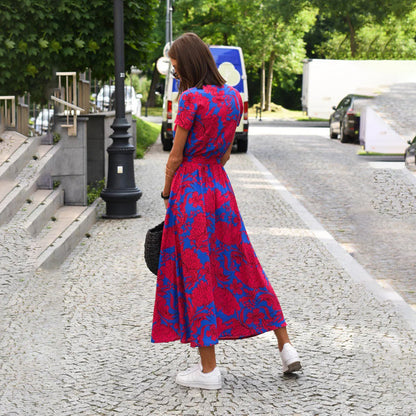 Women's Floral Maxi Dress Comfortable Wrap Style