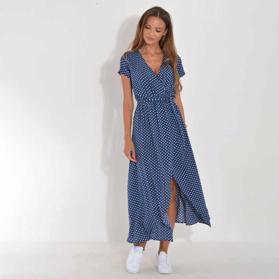 Women's Floral Maxi Dress Comfortable Wrap Style