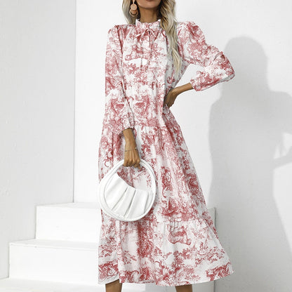 Ladies' Formal Midi Dresses Long Sleeve - Luxivelle