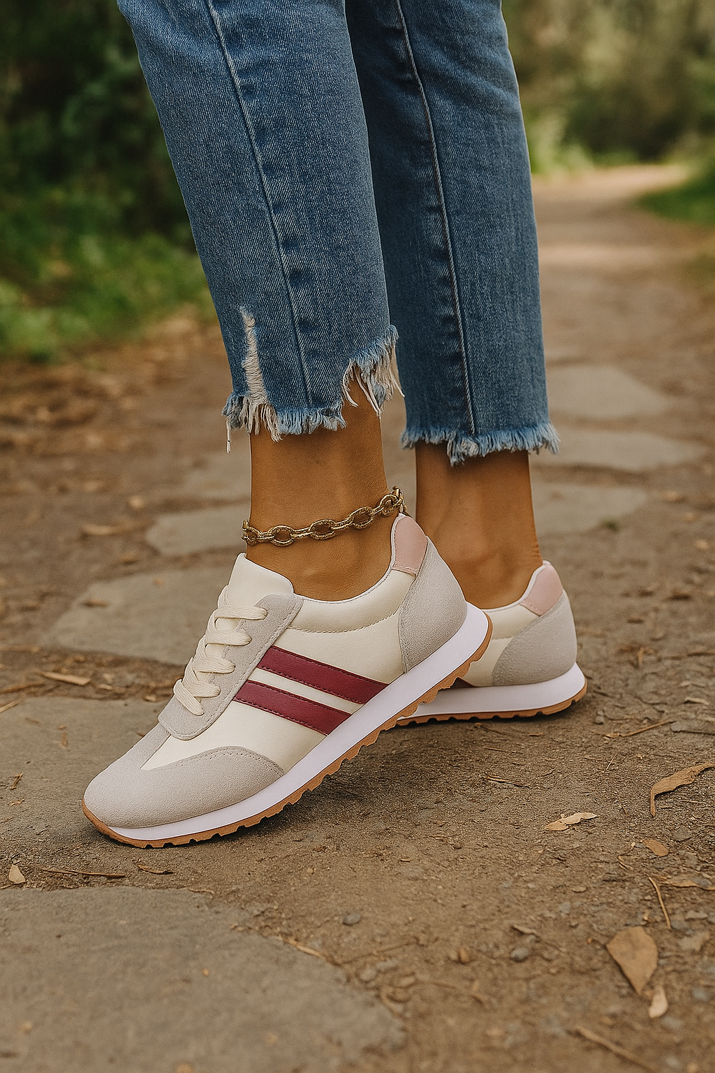 Fashionable Women's Athletic Lace Up Sneakers