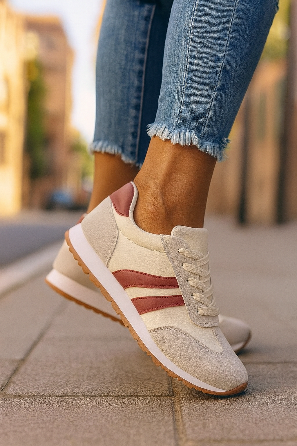 Fashionable Women's Athletic Lace Up Sneakers