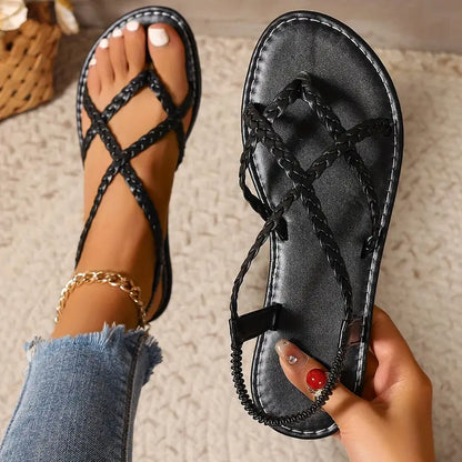 Woven Strap Summer Sandals for Women