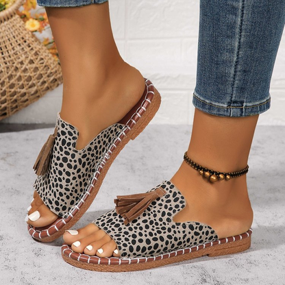 Comfortable Flat Sandals with Tassels for Women